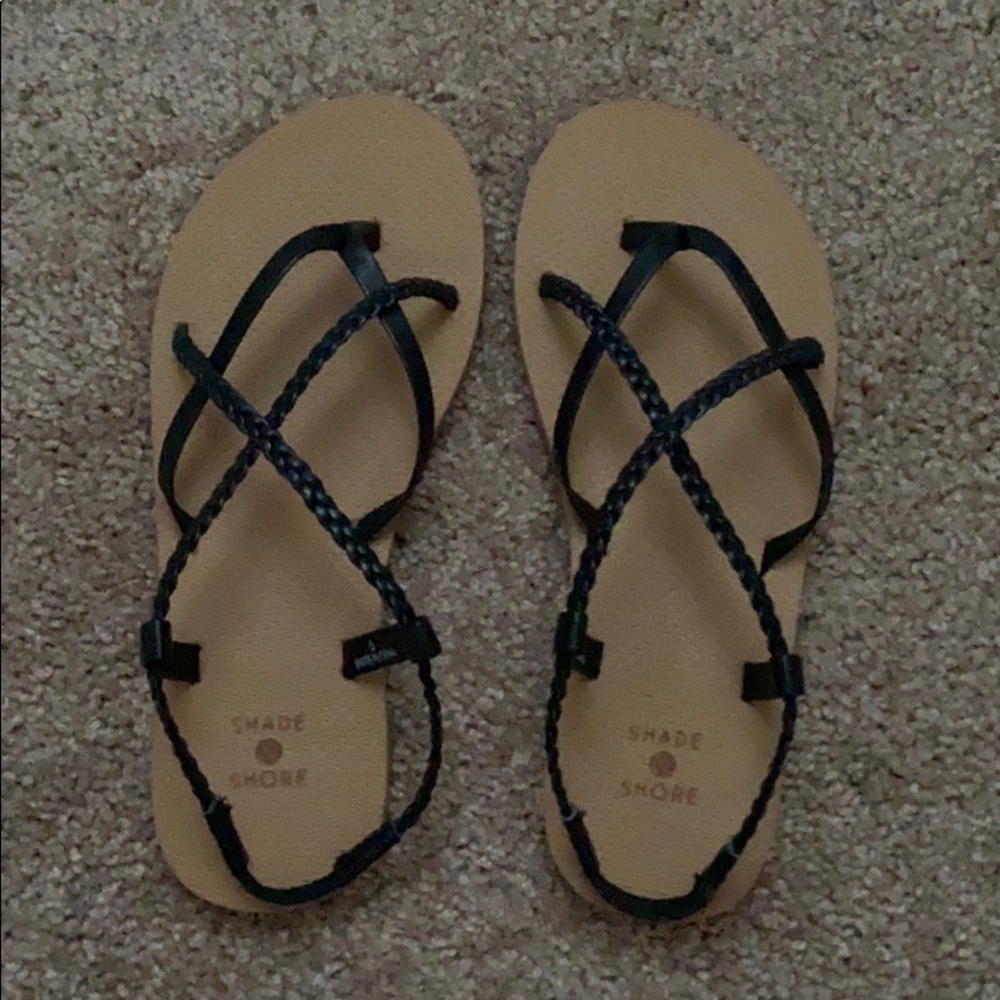 Black strappy sandals NWOT